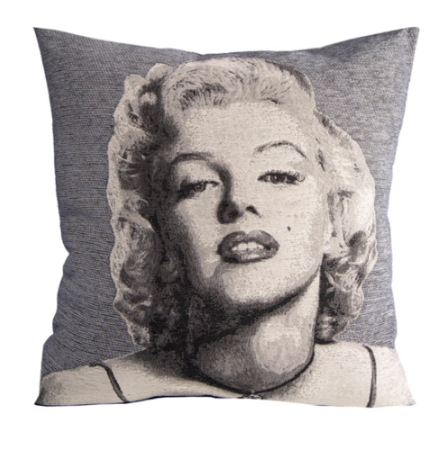 Poszewka dekoracyjna srebrna 45x45 Merilyn Monroe + wypełnienie 