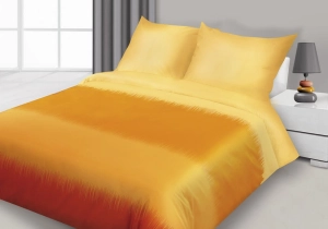 Komplet pościeli 160x200 pomarańczowej z makosatyny