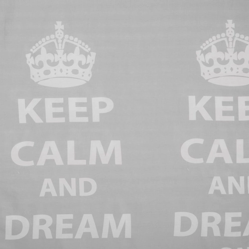 Komplet pościeli popielatej 200x220 keep calm and dream