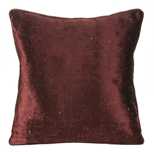 Poszewka dekoracyjna velvet 45x45 bordowa Elizia