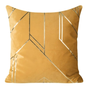 Poszewka dekoracyjna velvet 45x45 musztardowa Gina + wypełnienie