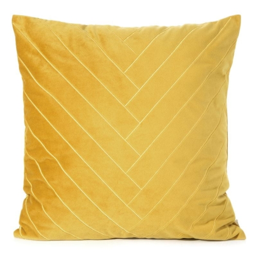 Poszewka dekoracyjna velvet Mandy 45x45 musztardowo złota + wypełnienie