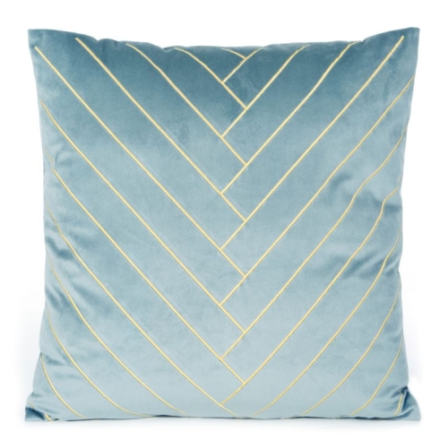 Poszewka dekoracyjna velvet Mandy 45x45 niebiesko złota