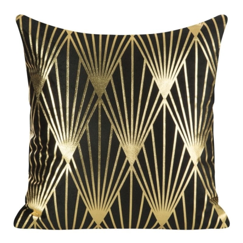 Poszewka dekoracyjna velvet Xena czarno złota 45x45