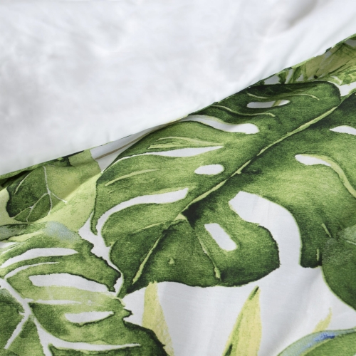 Komplet pościeli z bawełny satynowej 180x200 Monstera