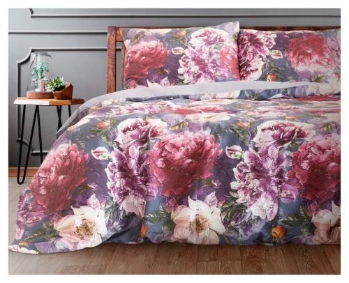 Komplet pościeli z bawełny satynowej 160x200 Peonia