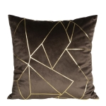 Poszewka dekoracyjna velvet Almes 45x45 brązowo złota 