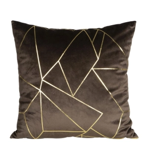 Poszewka dekoracyjna velvet Almes 45x45 brązowo złota 