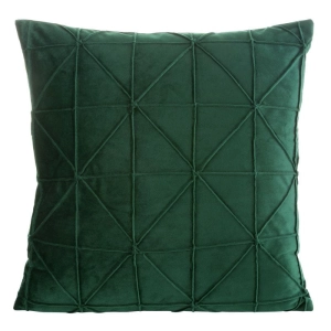 Poszewka dekoracyjna velvet 40x40 ciemno zielona + wypełnienie