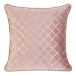 Poszewka dekoracyjna velvet Karina 45x45 różowa + wypełnienie