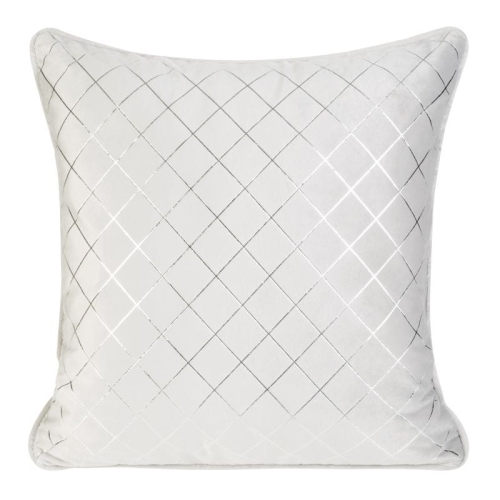 Poszewka dekoracyjna velvet Karina 45x45 srebrna + wypełnienie