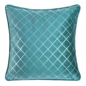 Poszewka dekoracyjna velvet Karina 45x45 turkusowa