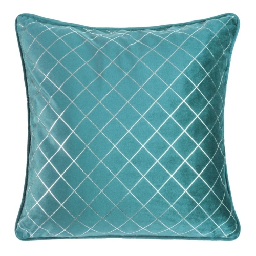 Poszewka dekoracyjna velvet Karina 45x45 turkusowa