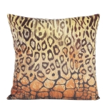 Poszewka dekoracyjna czarno pomarańczowa 45x45 Cecil