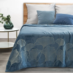 Koc 150x200 Ginko niebieski