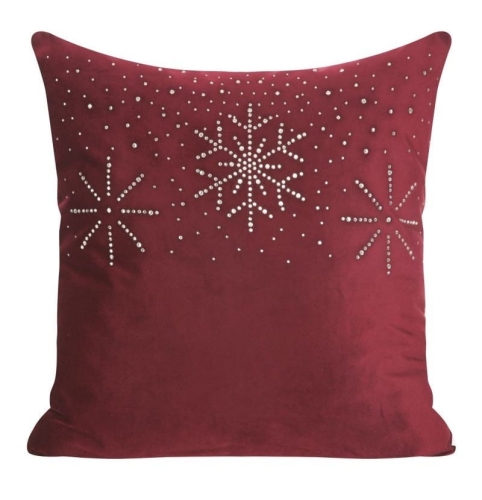 Poszewka dekoracyjna świąteczna bordowa 45x45 Debra + wypełnienie
