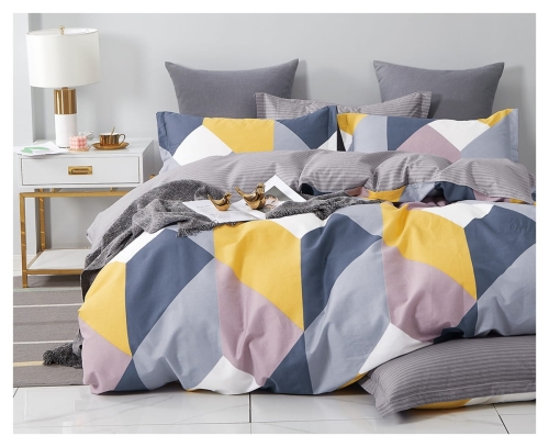 Komplet pościeli dwustronnej kolorowej 160x200 w romby