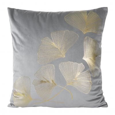 Poszewka dekoracyjna srebrna 45x45 Ginko