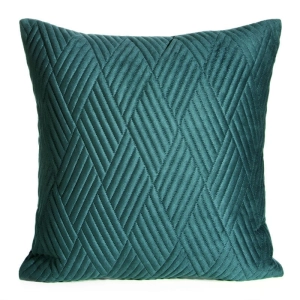 Poszewka dekoracyjna velvet 40x40 ciemno turkusowa 