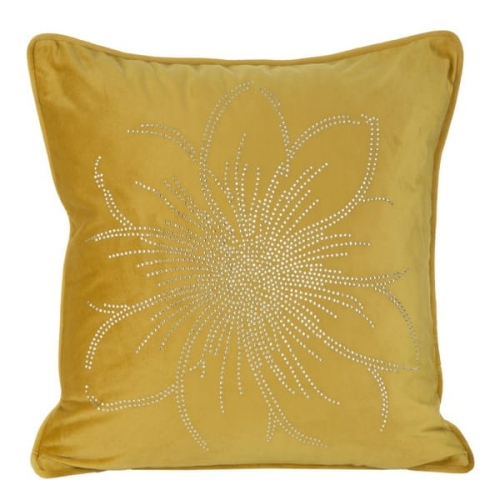 Poszewka dekoracyjna velvet 45x45 musztardowa  