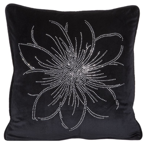 Poszewka dekoracyjna velvet Daga 45x45 czarna