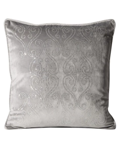 Poszewka dekoracyjna velvet Kiko 45x45 popielata