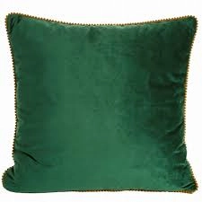 Poszewka dekoracyjna velvet 45x45 ciemno zielona 