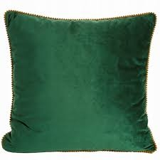 Poszewka dekoracyjna velvet 45x45 ciemno zielona 