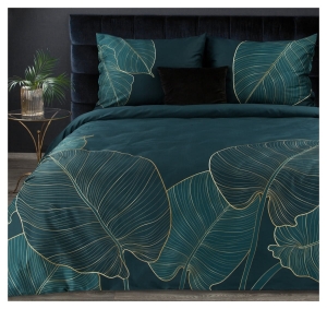 Pościel hiszpańska bawełniana ciemnoturkusowa 220x200 Premium