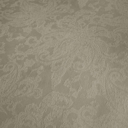Komplet pościeli adamaszek 220x200 beżowej z żakardowym wzorem 