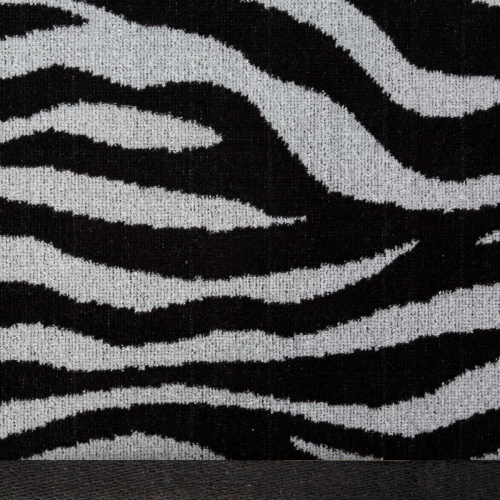 Ręcznik 50x90 Zebra czarno stalowy żakaradowy 