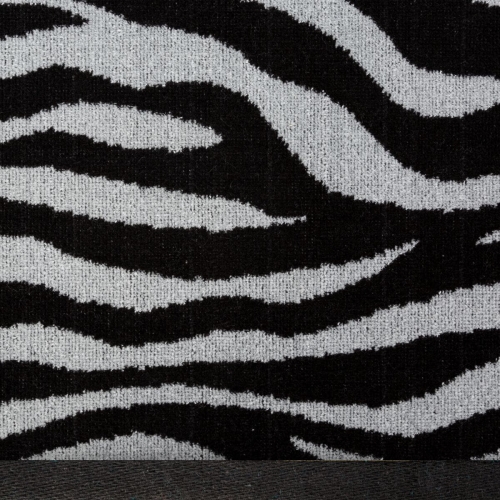 Ręcznik 70x140 Zebra czarno stalowy żakardowy