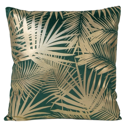 Poszewka dekoracyjna velvet 45x45 Blink ciemno zielono złota