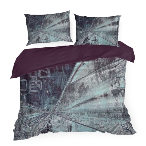 Pościel z naturalnej tkaniny Tencel popielato niebieska 160x200 Premium Eurofirany