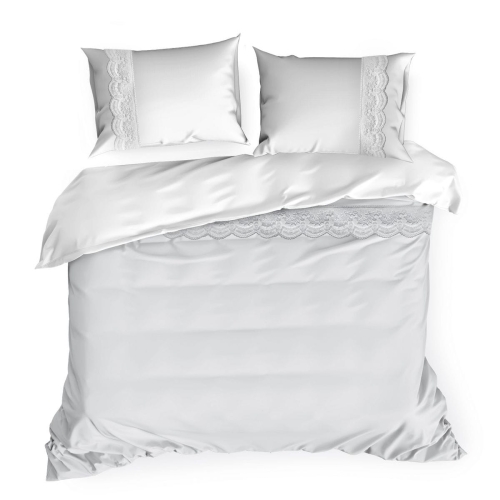 Ekskluzywna pościel 220x200 koronkowa Lana