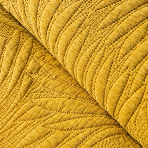 Narzuta Stone 220x240 musztardowa