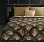 Koc 150x200 czarno beżowy Victoria