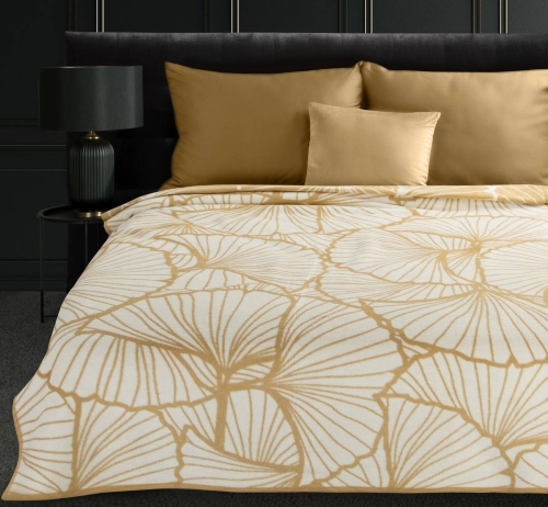 Koc 150x200 biało beżowy Luna