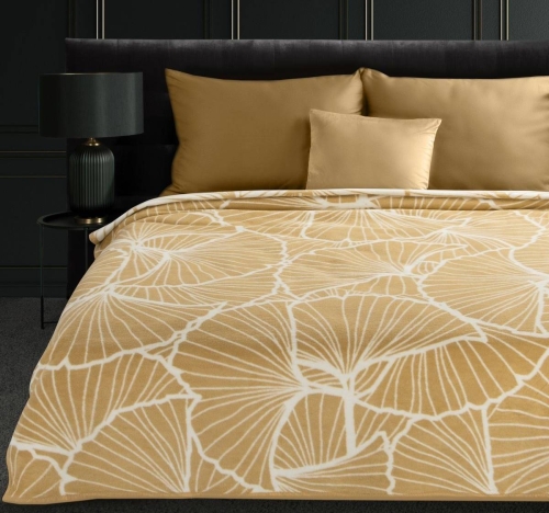 Koc 150x200 biało beżowy Luna