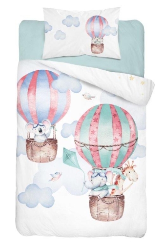 Komplet pościeli bambusowej do łóżeczka 90x120 Balony