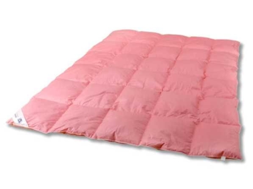 Kołdra ciepła pierze gęsie 200x220 róż 3kg