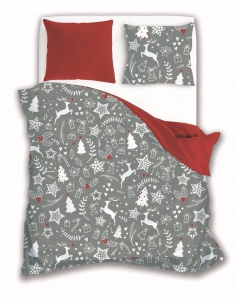 Pościel bawełniana świąteczna 140x200