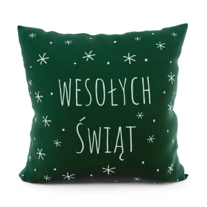 Poszewka dekoracyjna świąteczna 40x40 Wesołych Świąt