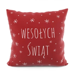 Poszewka dekoracyjna świąteczna 40x40 Wesołych Świąt