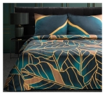 Pościel Lili Tencel turkusowo beżowa 220x200 Premium Eurofirany