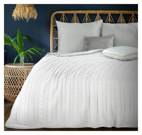 Koc akrylowy 130x170 biały