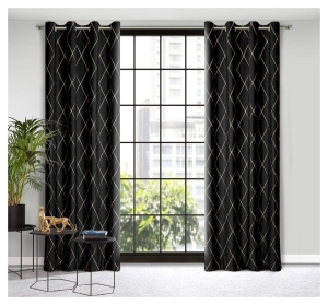 Zasłona Margo 140x250 czarno złota przelotki
