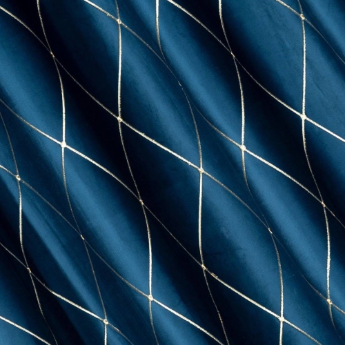Zasłona Margo 140x250 granatowo złota przelotki