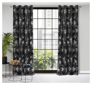 Zasłona Stella 140x250 czarno srebrna przelotki