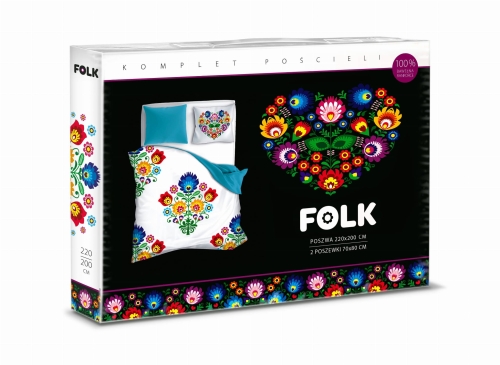 Pościel bawełniana Folk 160x200
